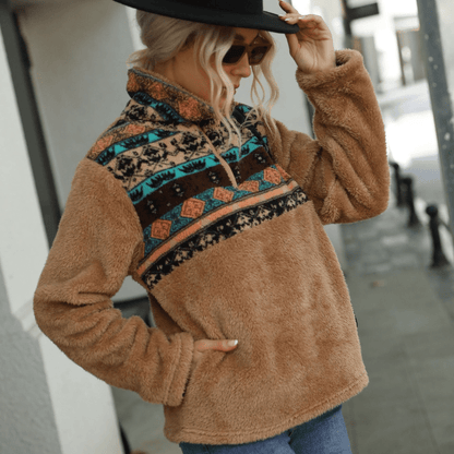 Clementine Sherpa Half Zip Sweatshirt