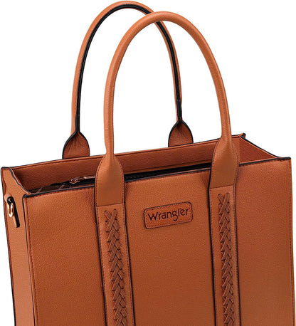 Wrangler Tote Bag for Women Zipper Shoulder Handbag