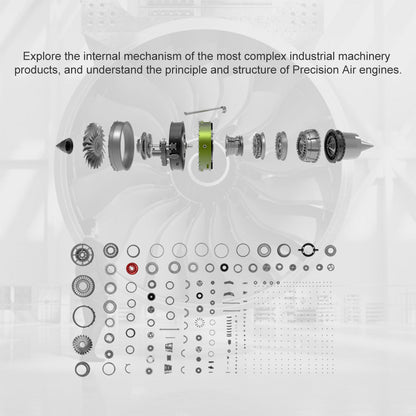 1/10 Dual-Spool Turbofan Engine Model Kits That Runs Mechanical 1000+PCS