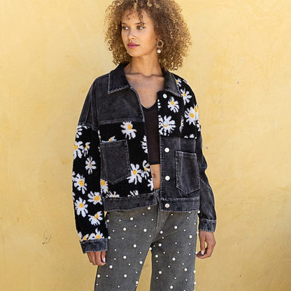 Siara Floral Patchwork Corduroy Jacket