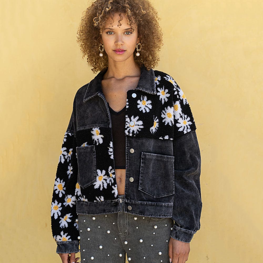 Siara Floral Patchwork Corduroy Jacket