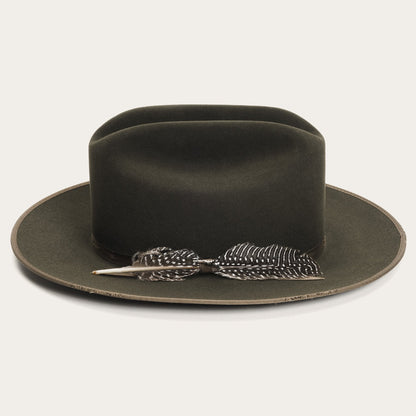 Chic Feather Accent Wool Fedora Hat