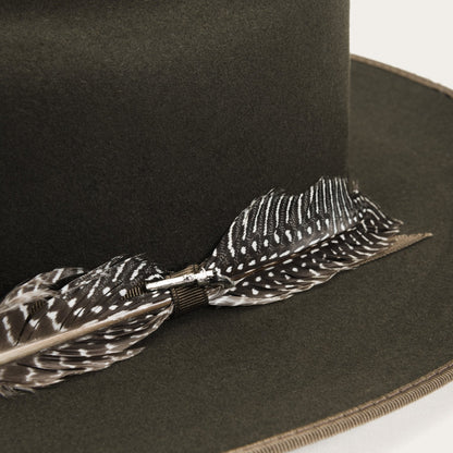 Chic Feather Accent Wool Fedora Hat