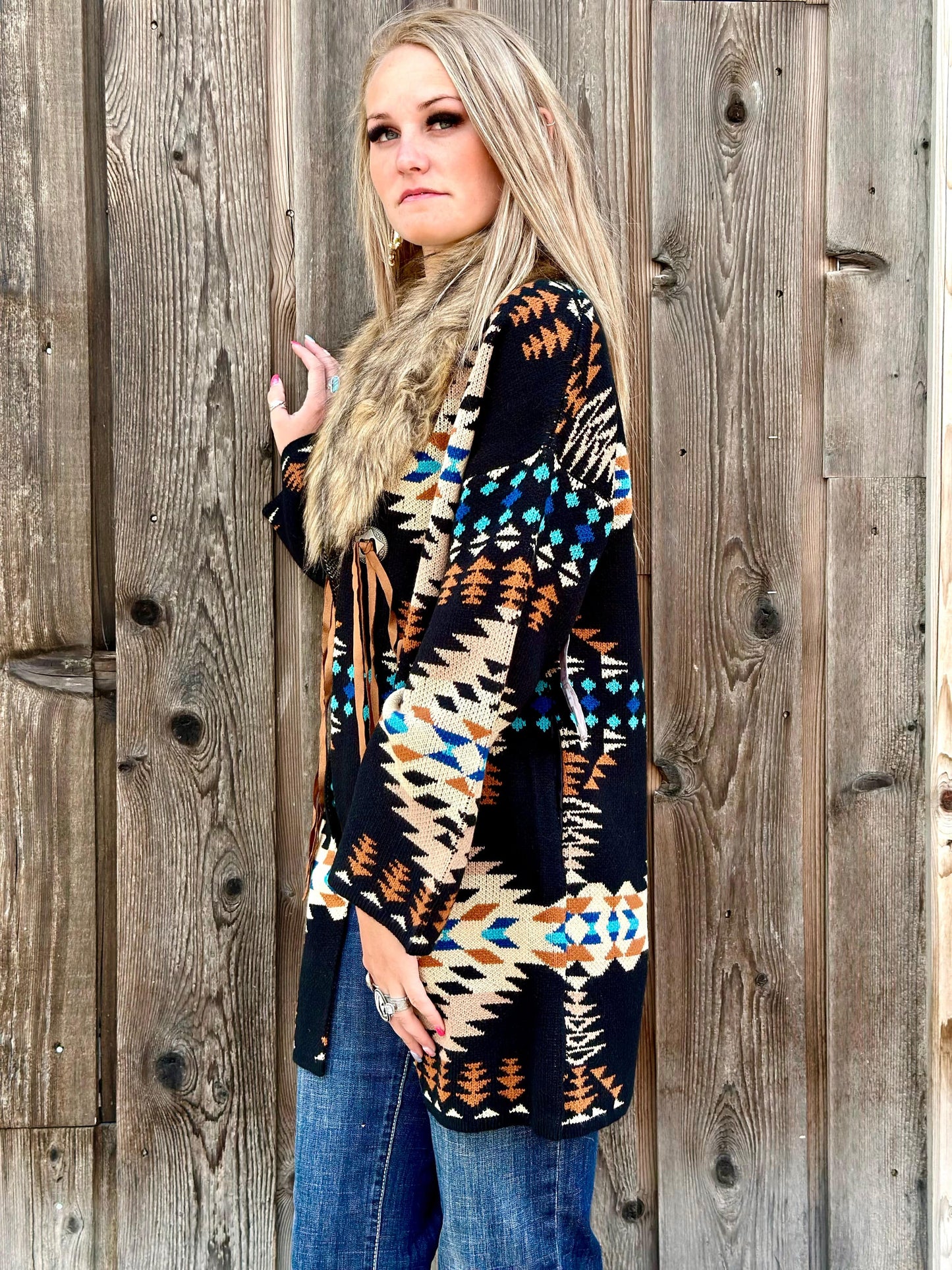 The Montana Beth Aztec Sweater Small & Med Only