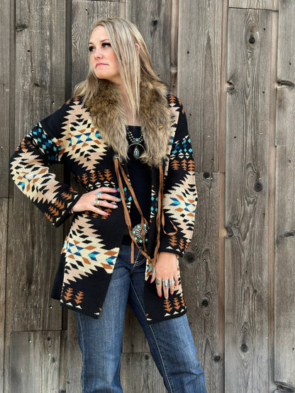 The Montana Beth Aztec Sweater Small & Med Only