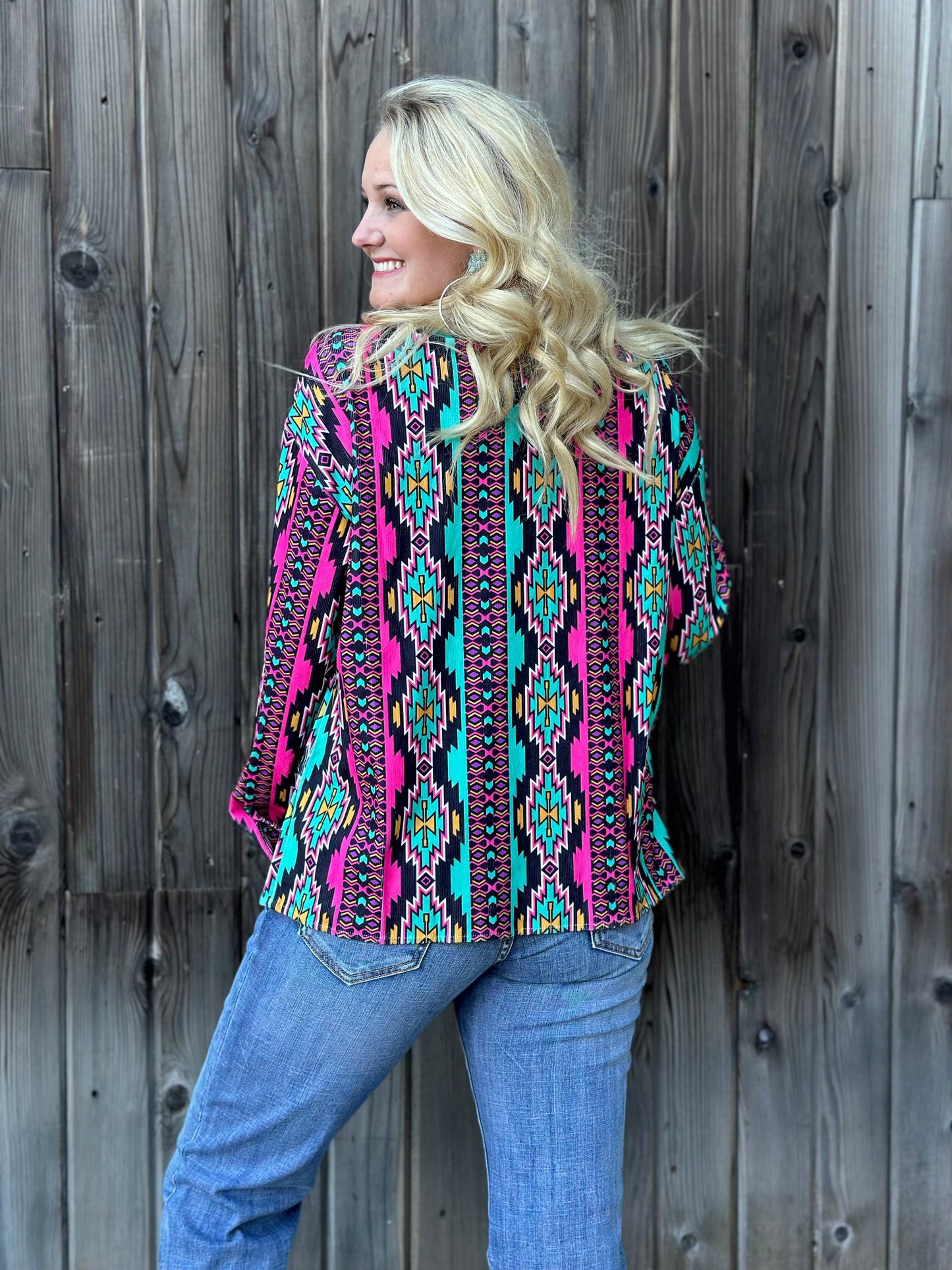 The Stockyard Nights Aztec Shacket Jacket