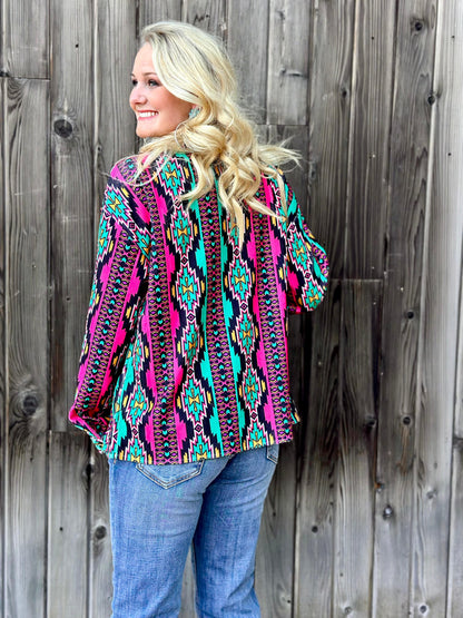 The Stockyard Nights Aztec Shacket Jacket