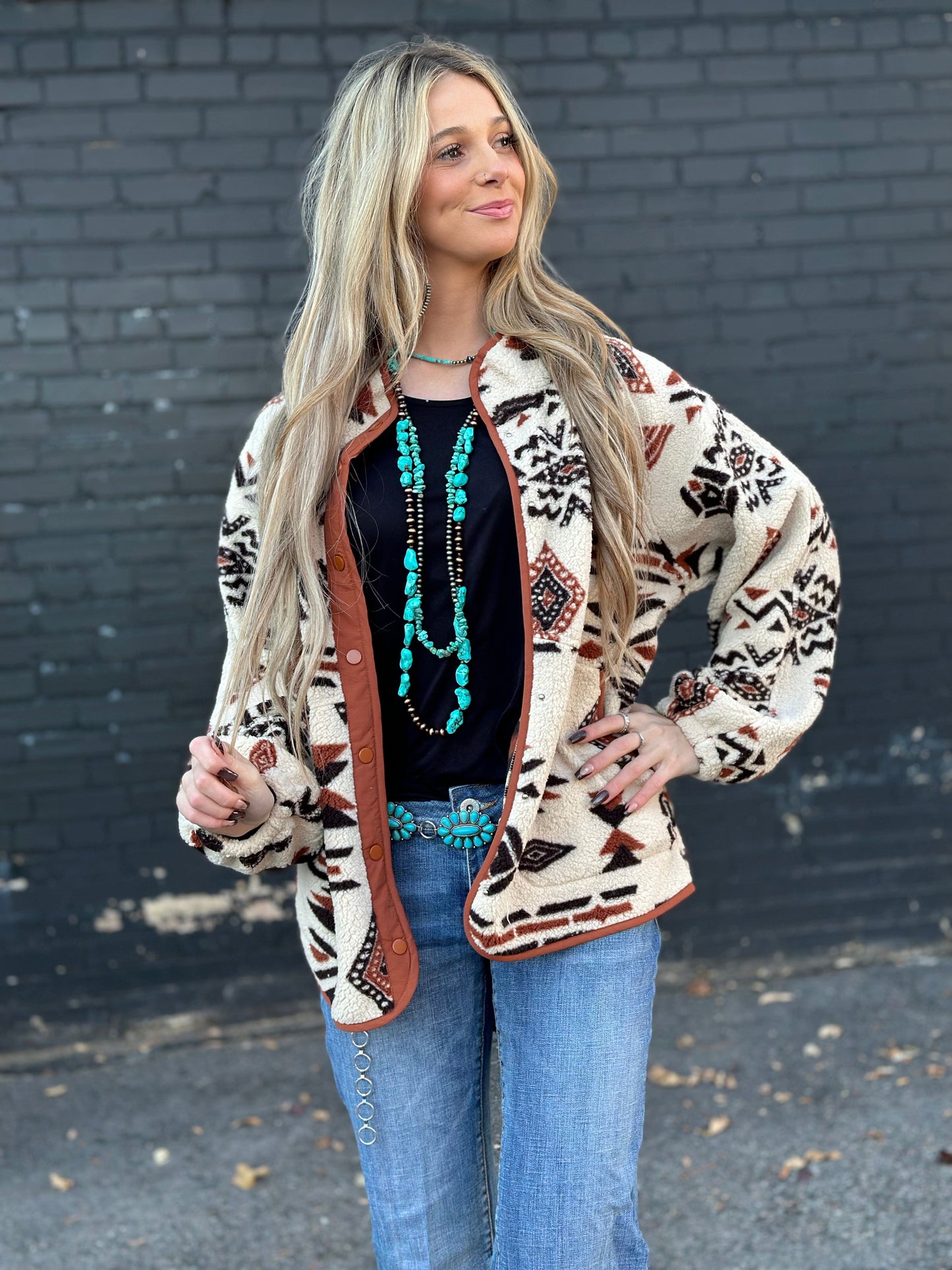 The Yellowstone Aztec Sherpa Jacket