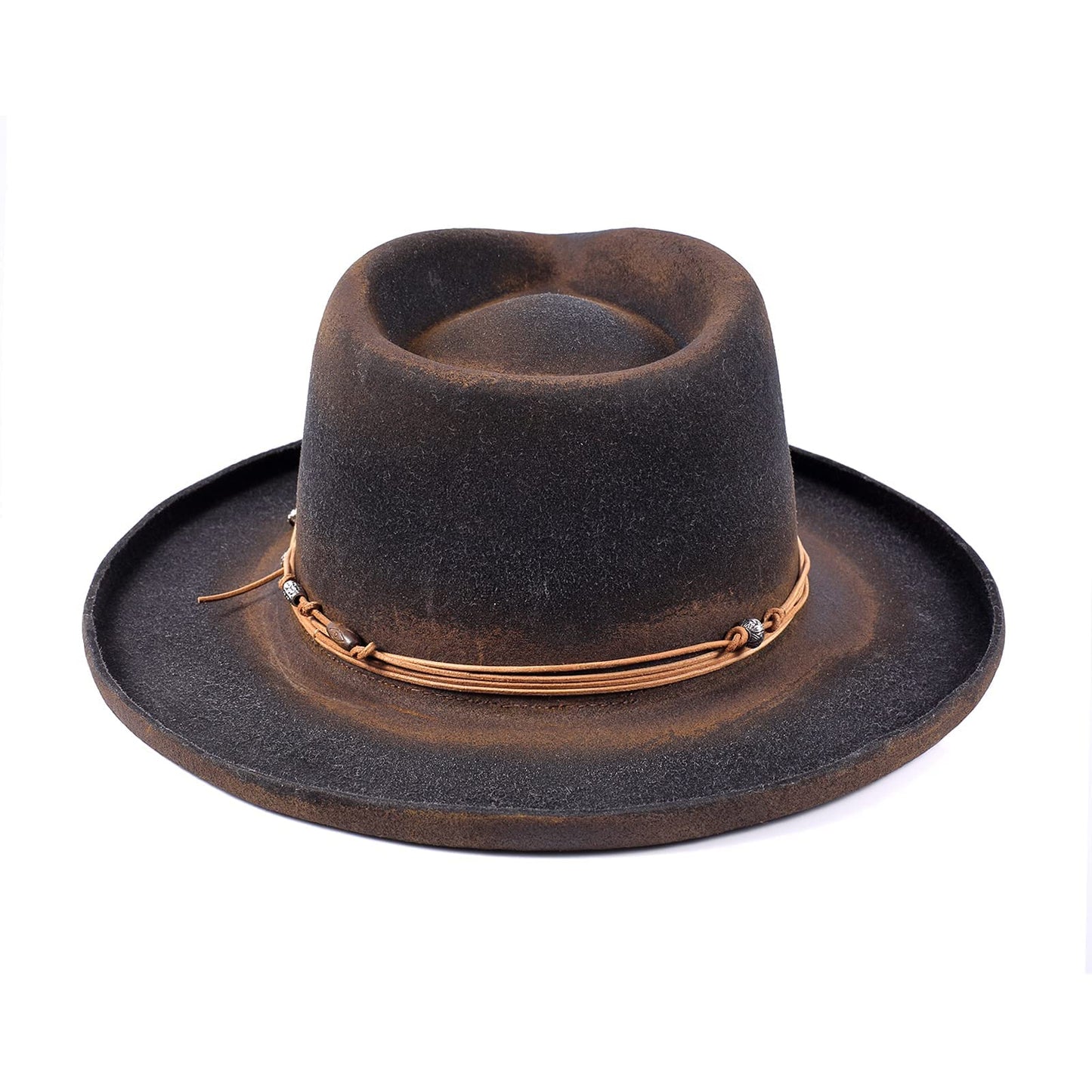 Classic Vintage Distressed Fedora Hat