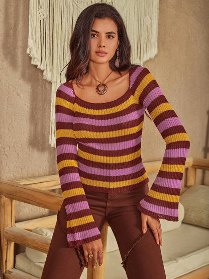 Persia Striped Knit Sweater