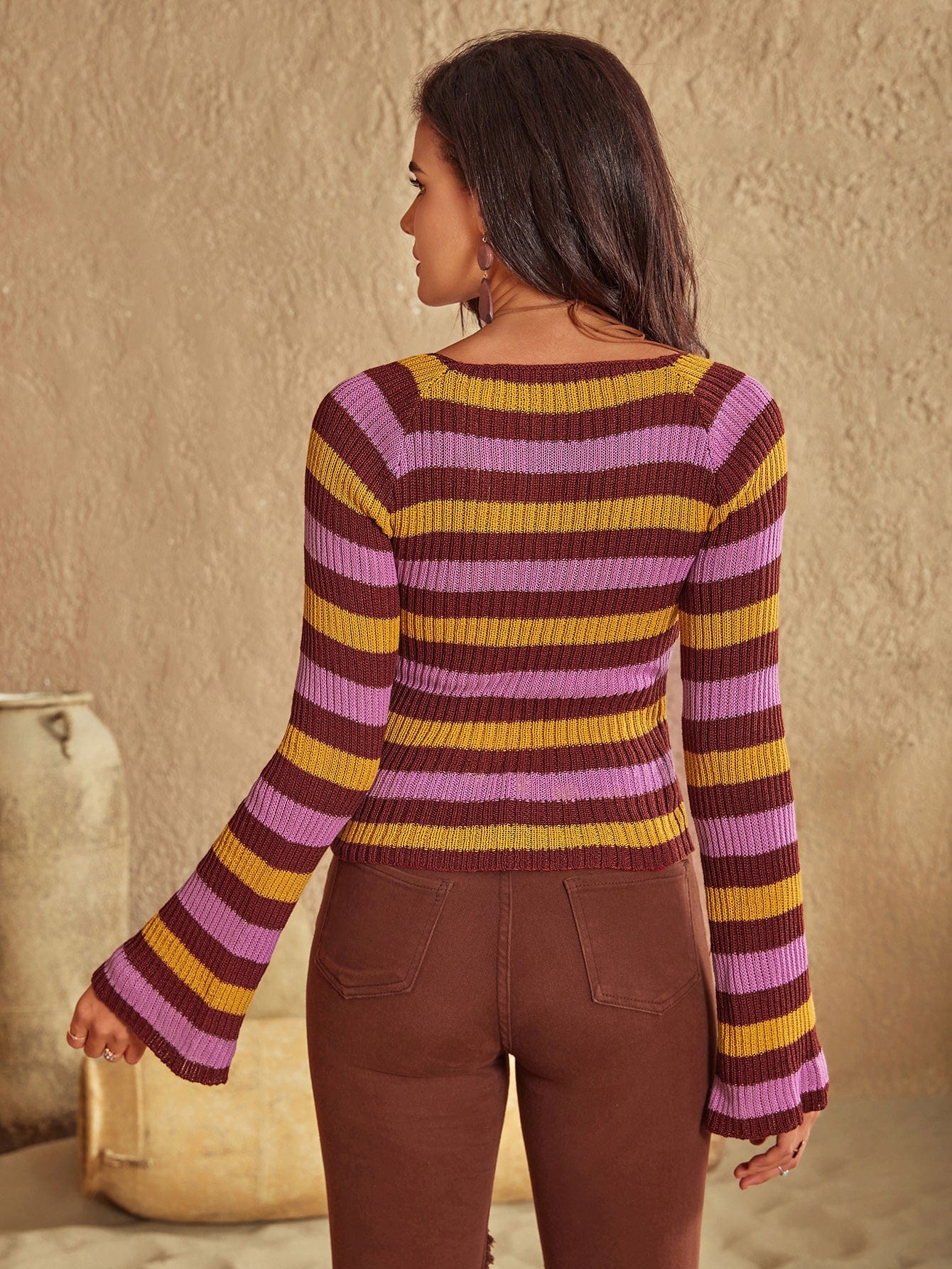 Persia Striped Knit Sweater