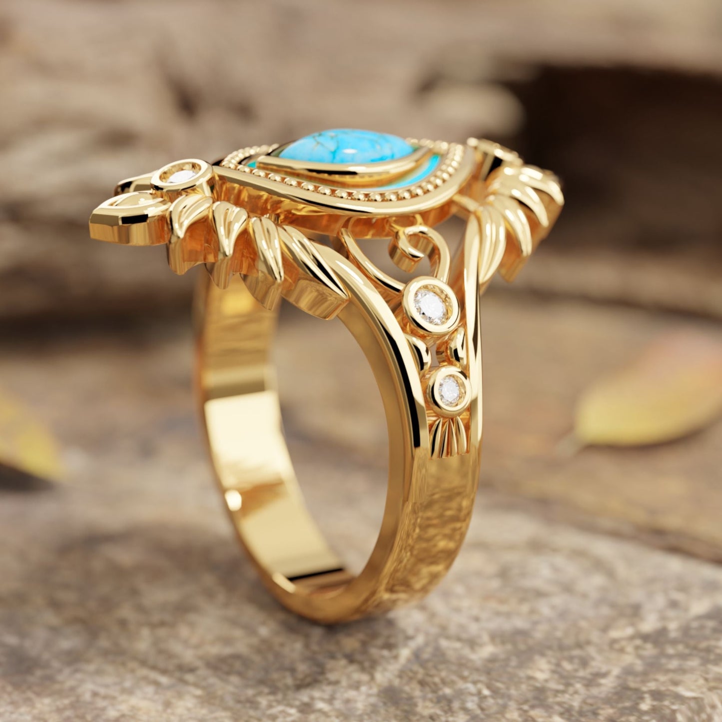 Tribal Feather Ring