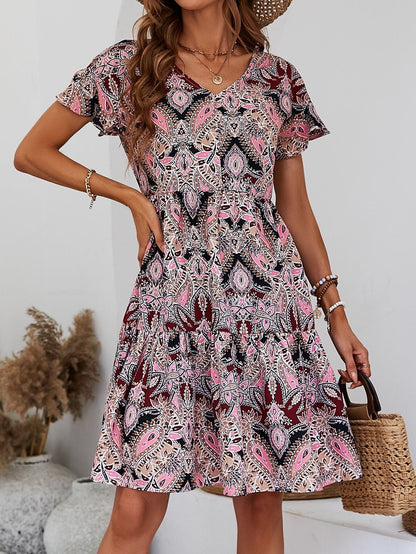 Marigold Boho Midi Dress