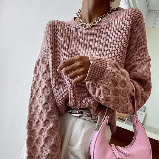 Honeycomb Knitted Sweater