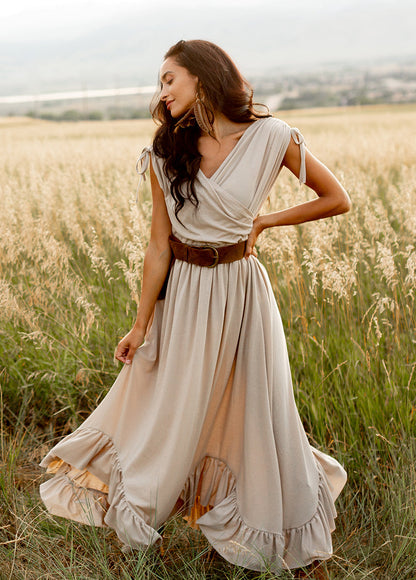 Giovanna Dress in Light Taupe