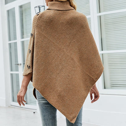 Amaryllis Turtleneck Poncho Sweater