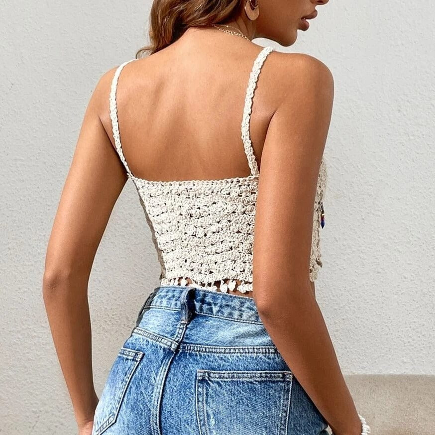 Becky Crochet Crop Top