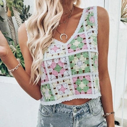 Delia Crochet Crop Top