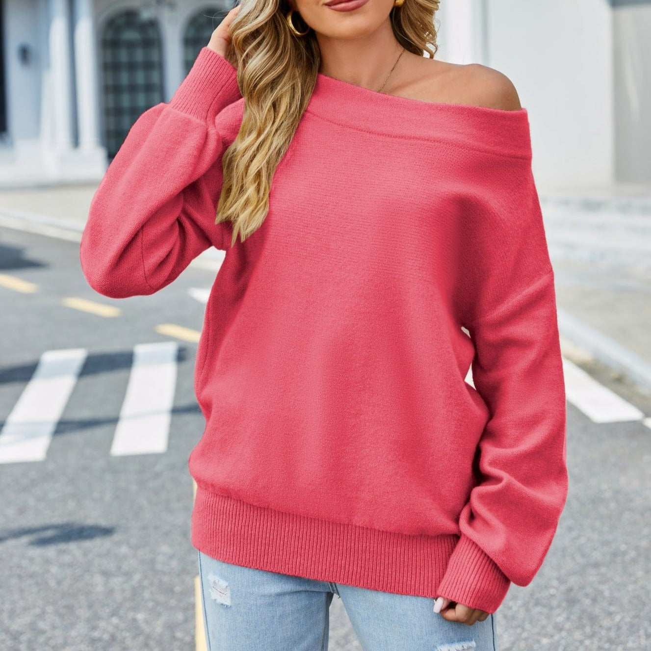 Saffrona Off Shoulder Sweater