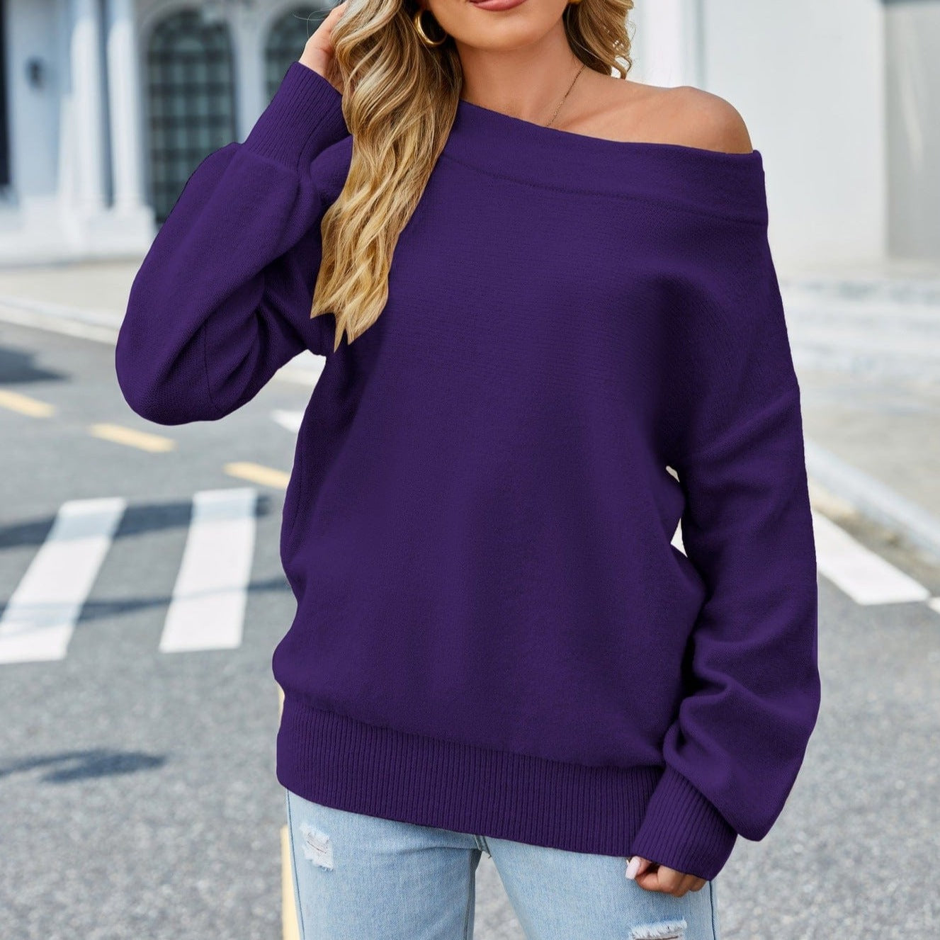 Saffrona Off Shoulder Sweater