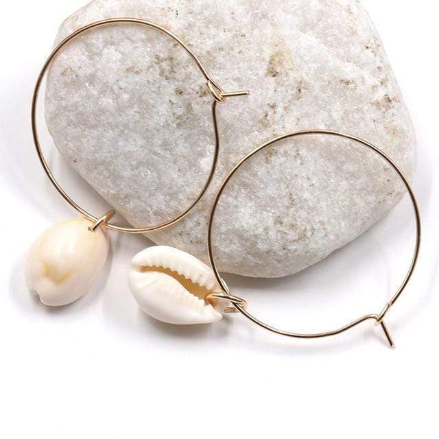 Hoop Earrings with Shells