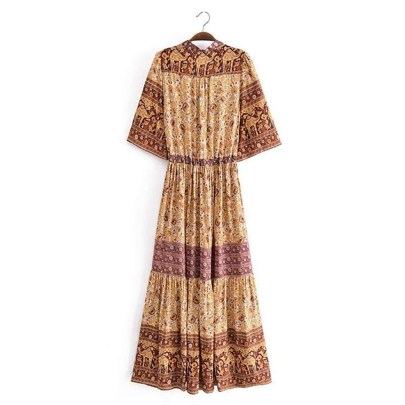 Agnesca Maxi Dress in Brown