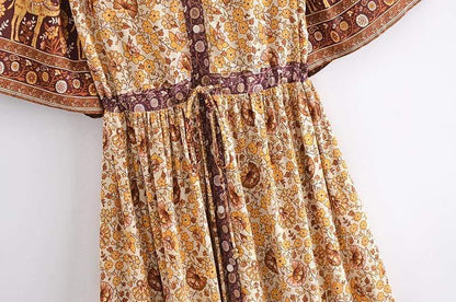 Agnesca Maxi Dress in Brown