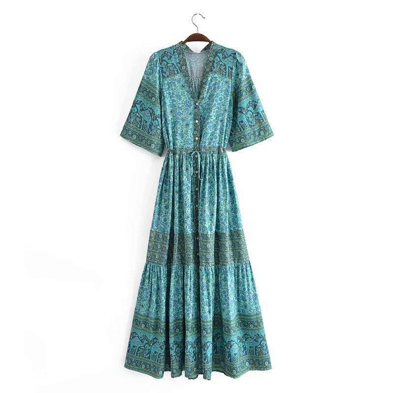 Agnesca Maxi Dress in Green