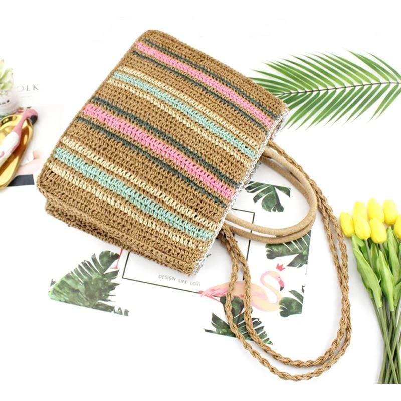 Antonietta Colorful Straw Bag