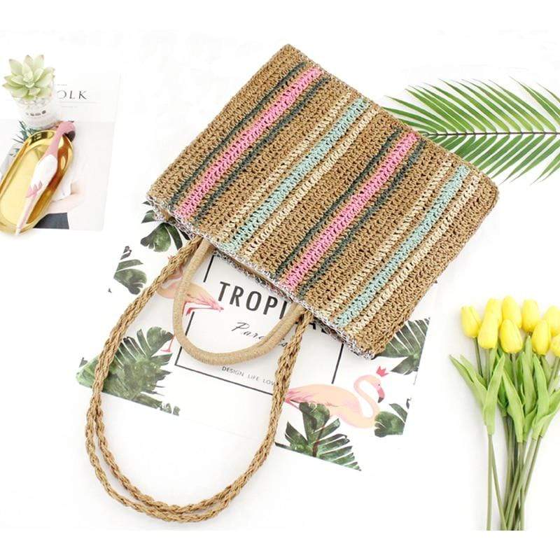 Antonietta Colorful Straw Bag