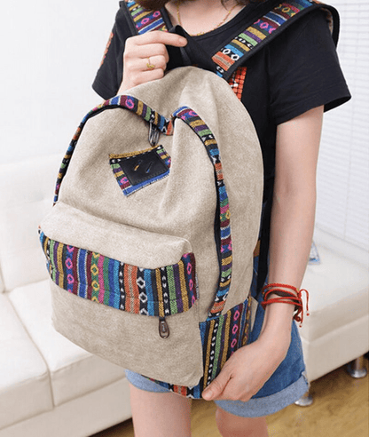 Ethnic Canvas Backpack