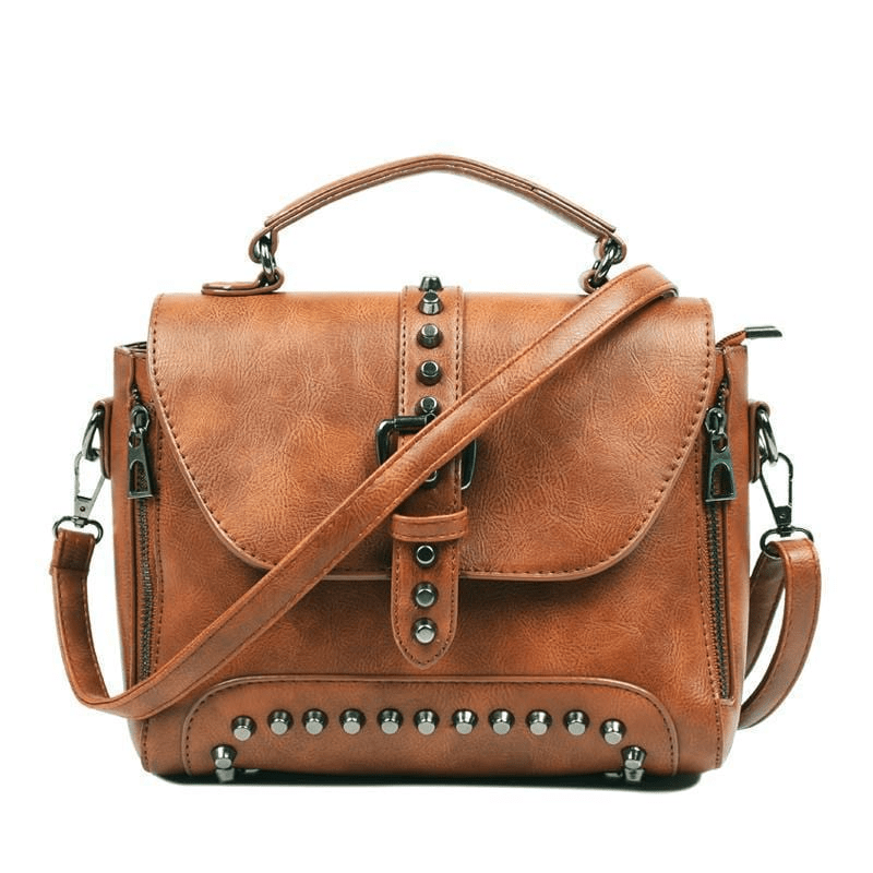 Crossbody Vintage Leather Rivet Shoulder Bag (6 Styles)