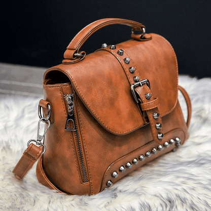 Crossbody Vintage Leather Rivet Shoulder Bag (6 Styles)