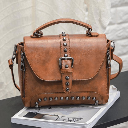 Crossbody Vintage Leather Rivet Shoulder Bag (6 Styles)