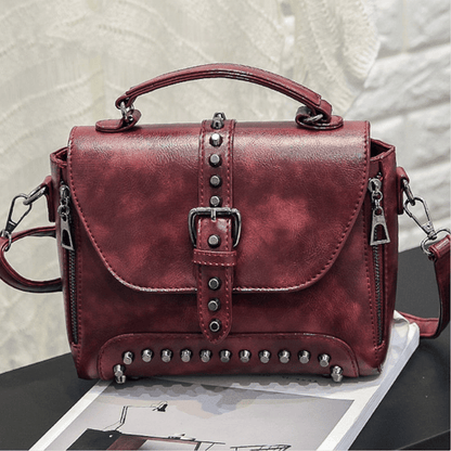 Crossbody Vintage Leather Rivet Shoulder Bag (6 Styles)