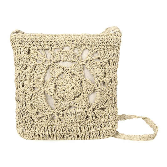 Mia Woven Crochet Cross Body Bag