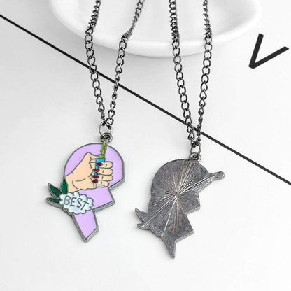 Best Buds Heart Puzzle Pendant Necklace