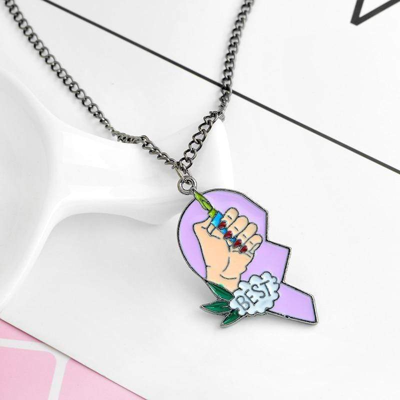 Best Buds Heart Puzzle Pendant Necklace