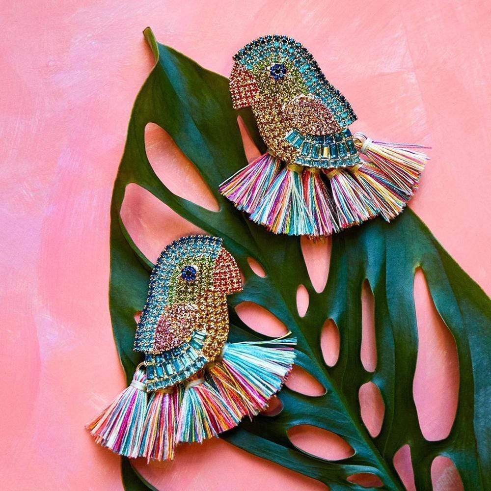 Bird & Tassel Earrings