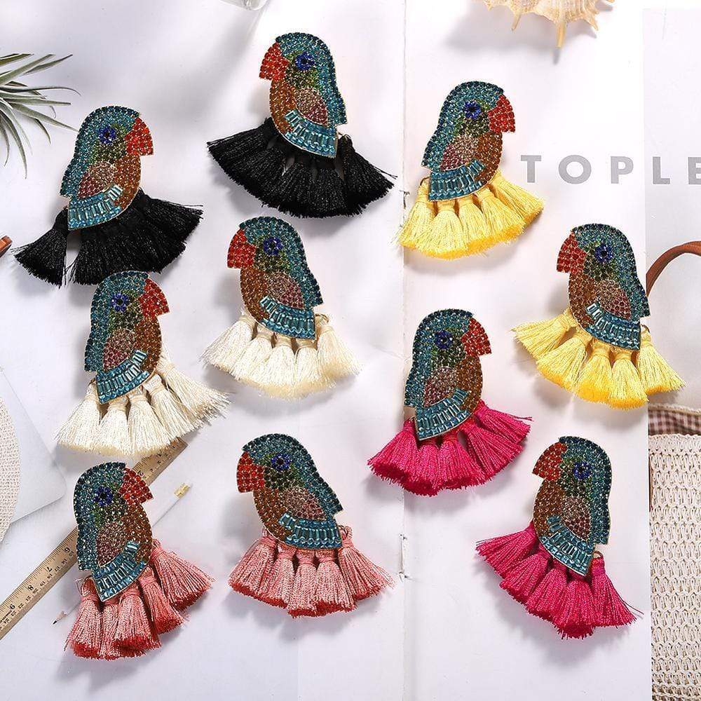 Bird & Tassel Earrings