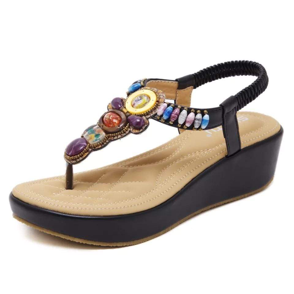 Eden Colorful Wedges Sandals