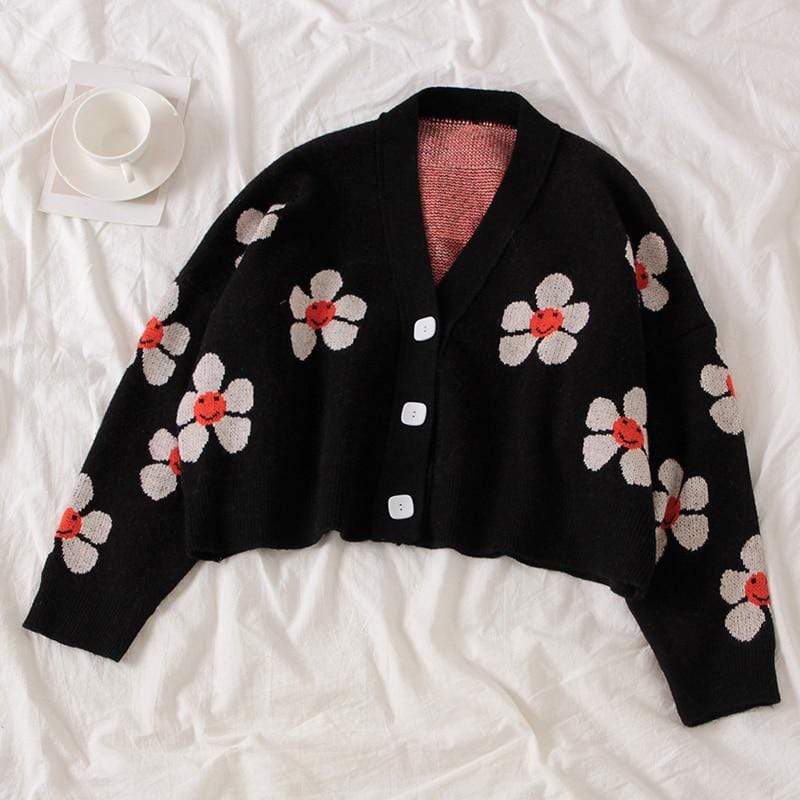 Floral Cropped Cardigan