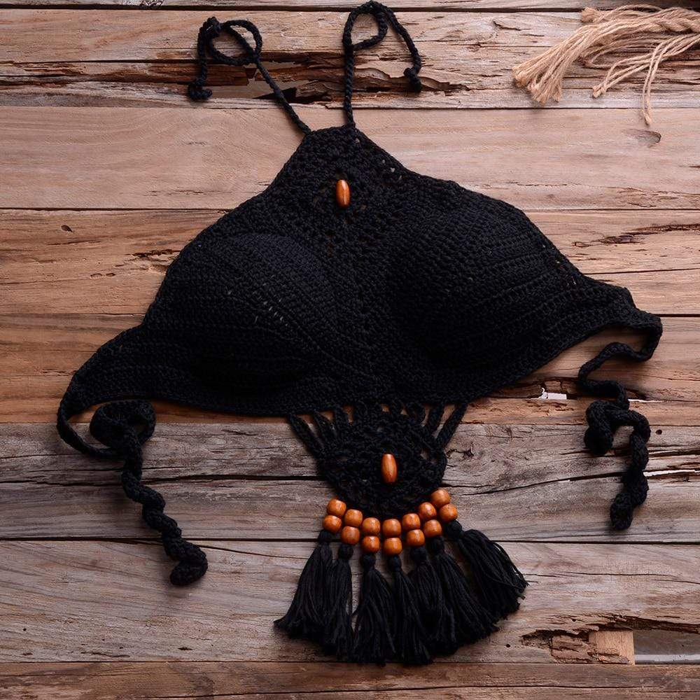 Galilea Knitted Bikini Set with Tassels