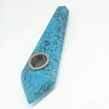 Blue Turquoise Crystal Pipe