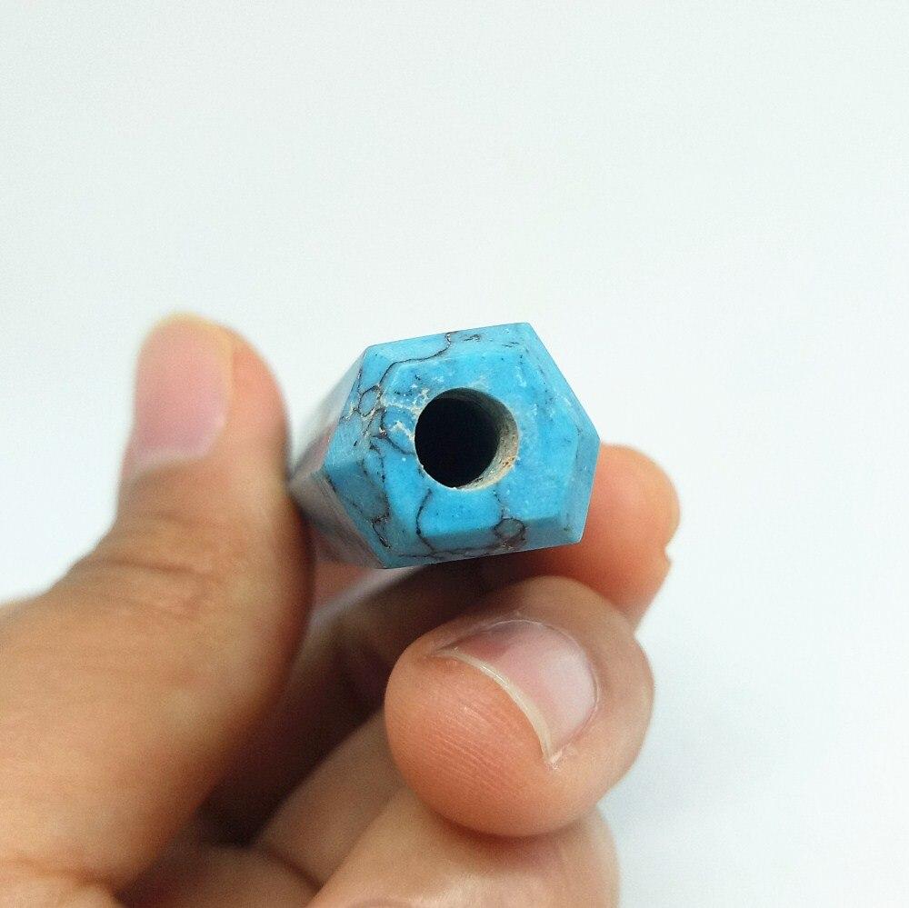 Blue Turquoise Crystal Pipe