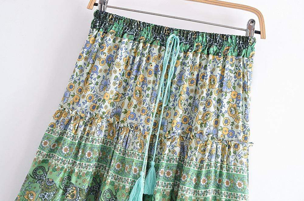 Boho Floral Mini Skirt