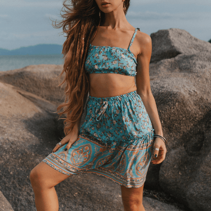 Boho Floral Two Piece Set