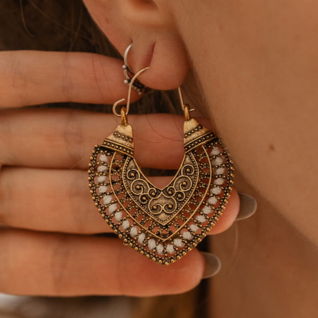 Boho Heart Drop Earrings