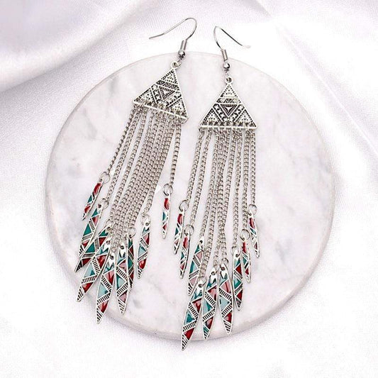 Boho Tassel Chain Earrings