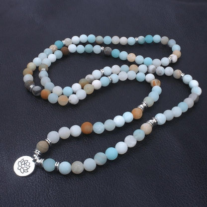 Amazonite Matte Mala Bracelet